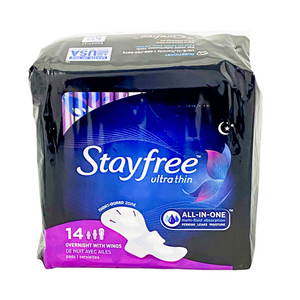 Stayfree Ultra Thin Overnight with Wings 14 Pads
