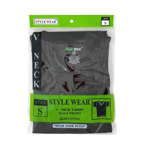 Style Wear Black V Neck Shirt - Small in package