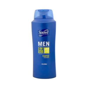 Suave Men 3in1 Citrus Rush Shampoo Conditioner Body Wash 28 oz