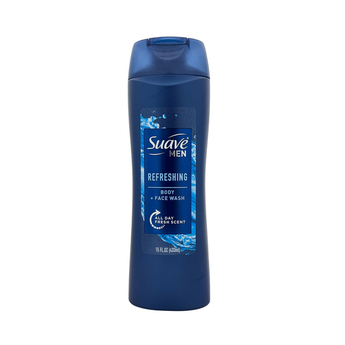 Suave Men Refreshing Body, Face Wash All Day Fresh Scent 15 fl oz