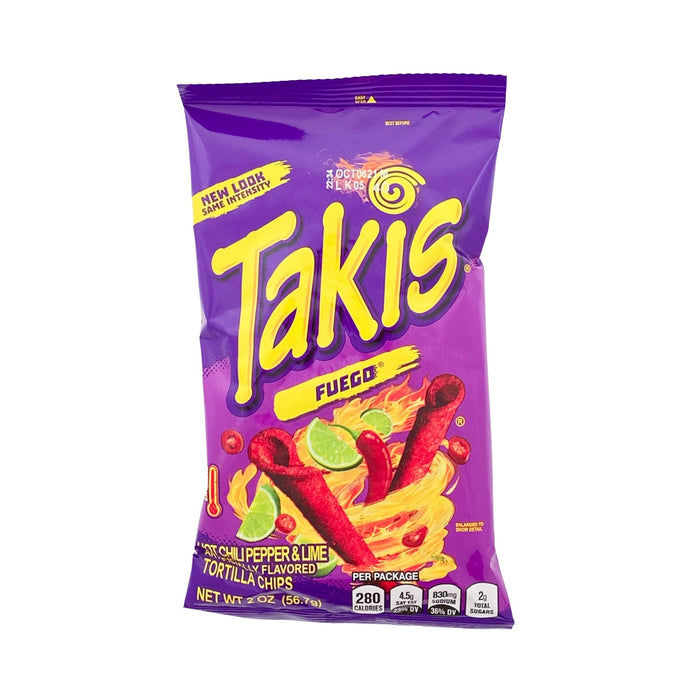 Takis Fuego Hot Chilipepper & Lime Tortilla Chips 2 oz