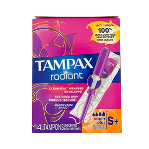 One unit of Tampax Super Plus Unscented 14 Tampons