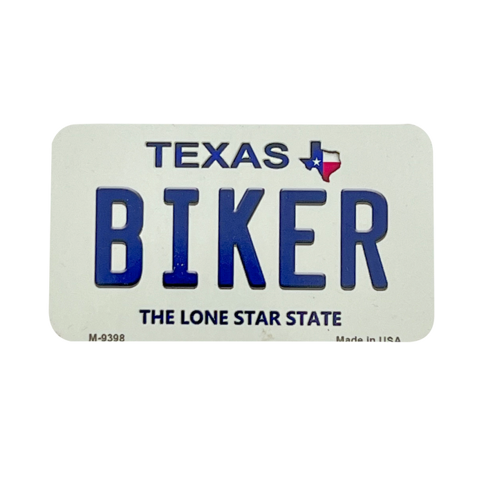 Texas Biker License Plate Magnet