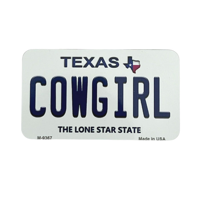 Texas Cowgirl License Plate Magnet