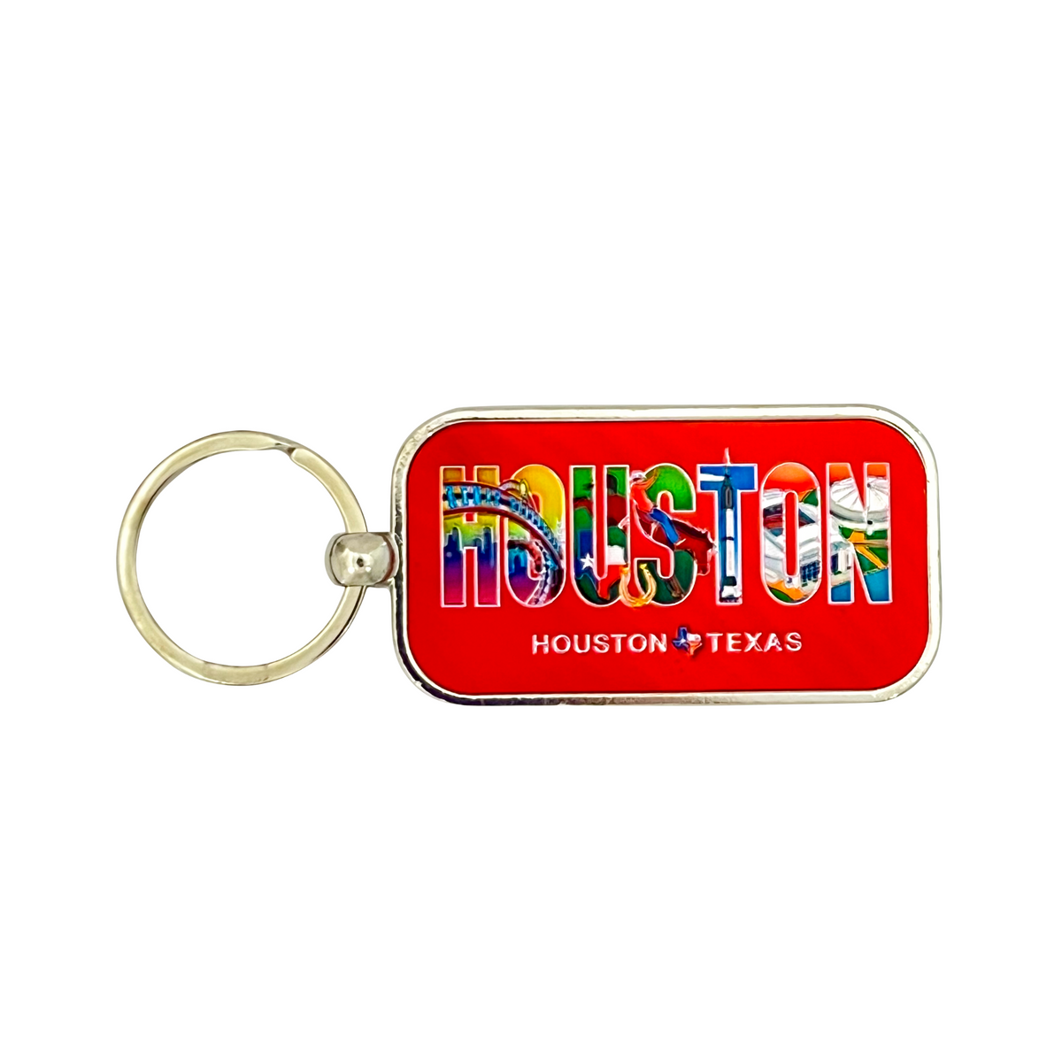 Texas Flag Houston Keychain