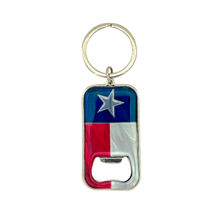 One unit of Texas Flag Keychain with Bottle Opener