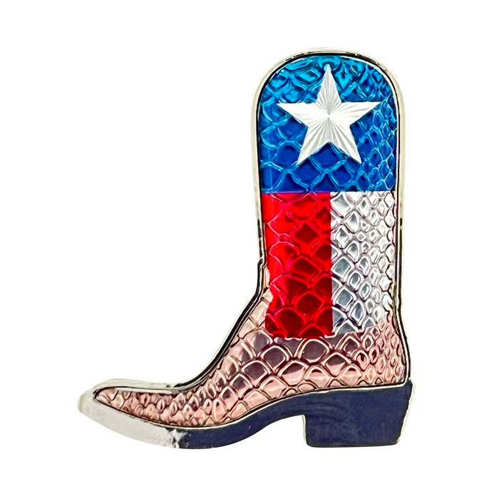 Texas Flag Snakeskin Design Boot Magnet