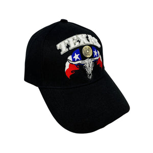 Texas Flags Longhorn Cap - Black