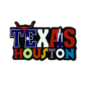 Texas Houston Longhorn Shuttle Rubber Magnet
