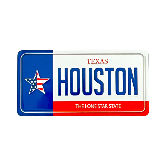 Texas Houston The Lone Star State Flat Magnet