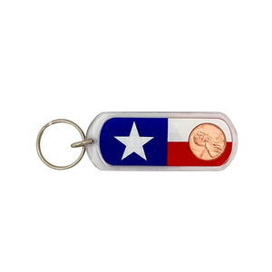 Texas Lucky Penny Keychain