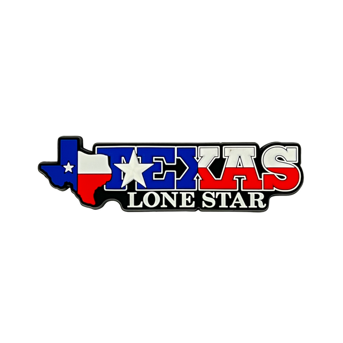Texas Map Lone Star Rubber Magnet