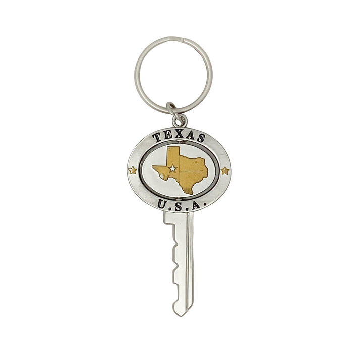 Texas Map USA Key Keychain