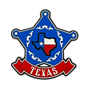 One unit of Texas Sheriff Star and State Rubber Magnet
