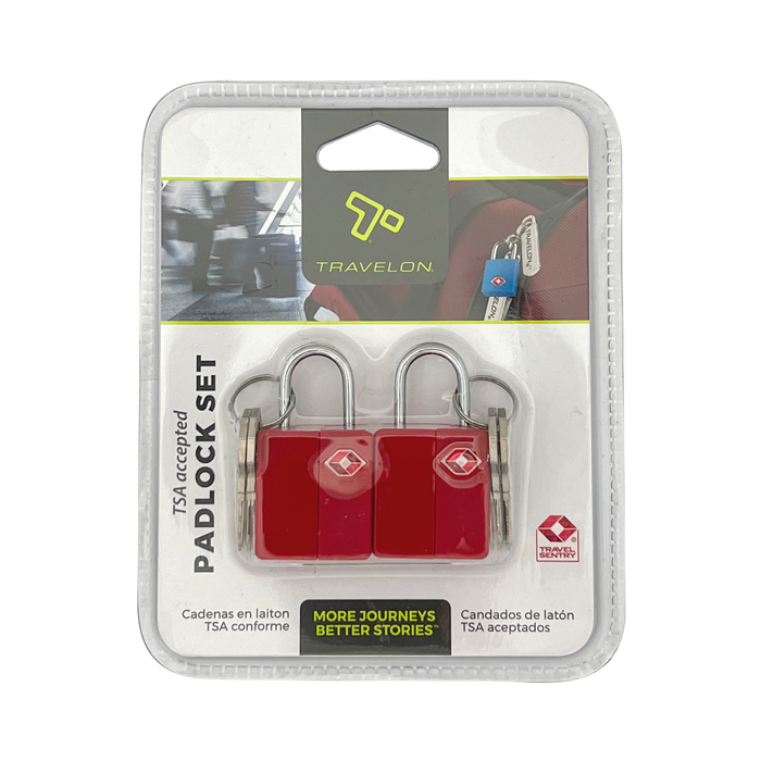 Travelon TSA Accepted 2 pk Padlock Set - Red