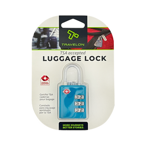 One unit of Travelon TSA Accepted 3-Dial Luggage Lock - Aqua