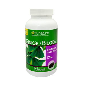 One unit of Trunature Gingko Biloba 120 mg 340 Softgels