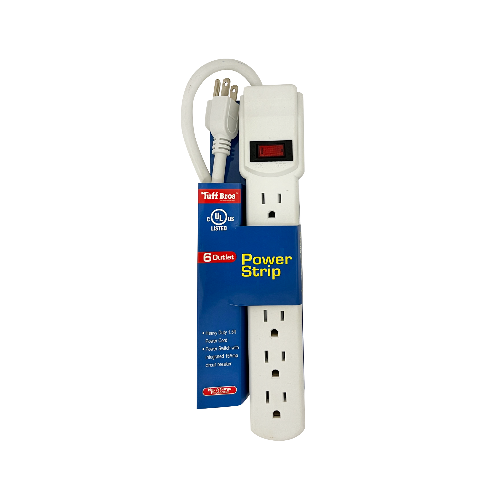 Power It! 6-Outlet Power Strip, 6-ft. Cord, Power Switch Cover