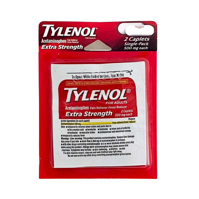 Tylenol Extra Strength for Adults Acetaminophen 2 Caplets 500 mg each