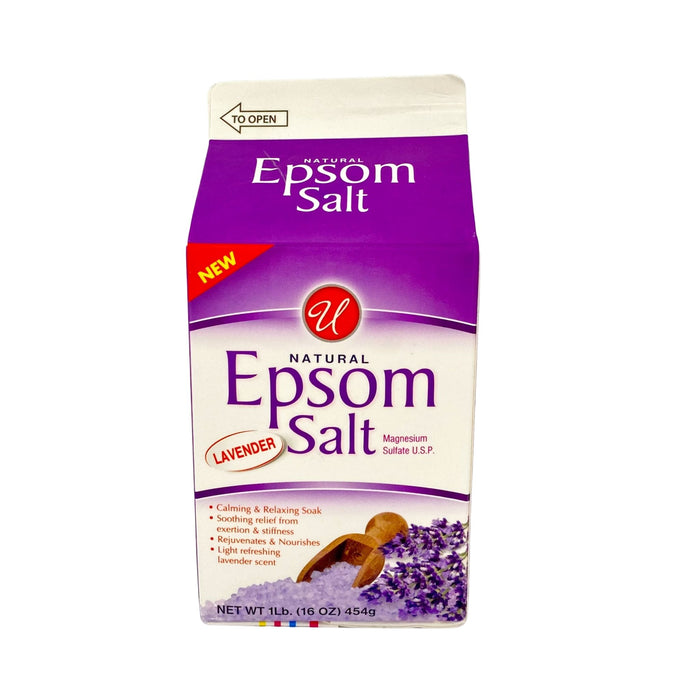 U Natural Epsom Salt Lavender Magnesium Sulfate 16 oz