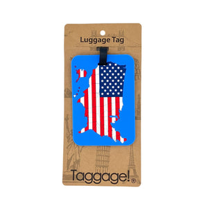 US Map Flag Luggage Tag