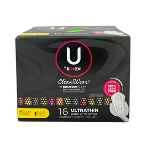 one unit of U by Kotex 16 pc Ultra Thin Pads with Wings Regular