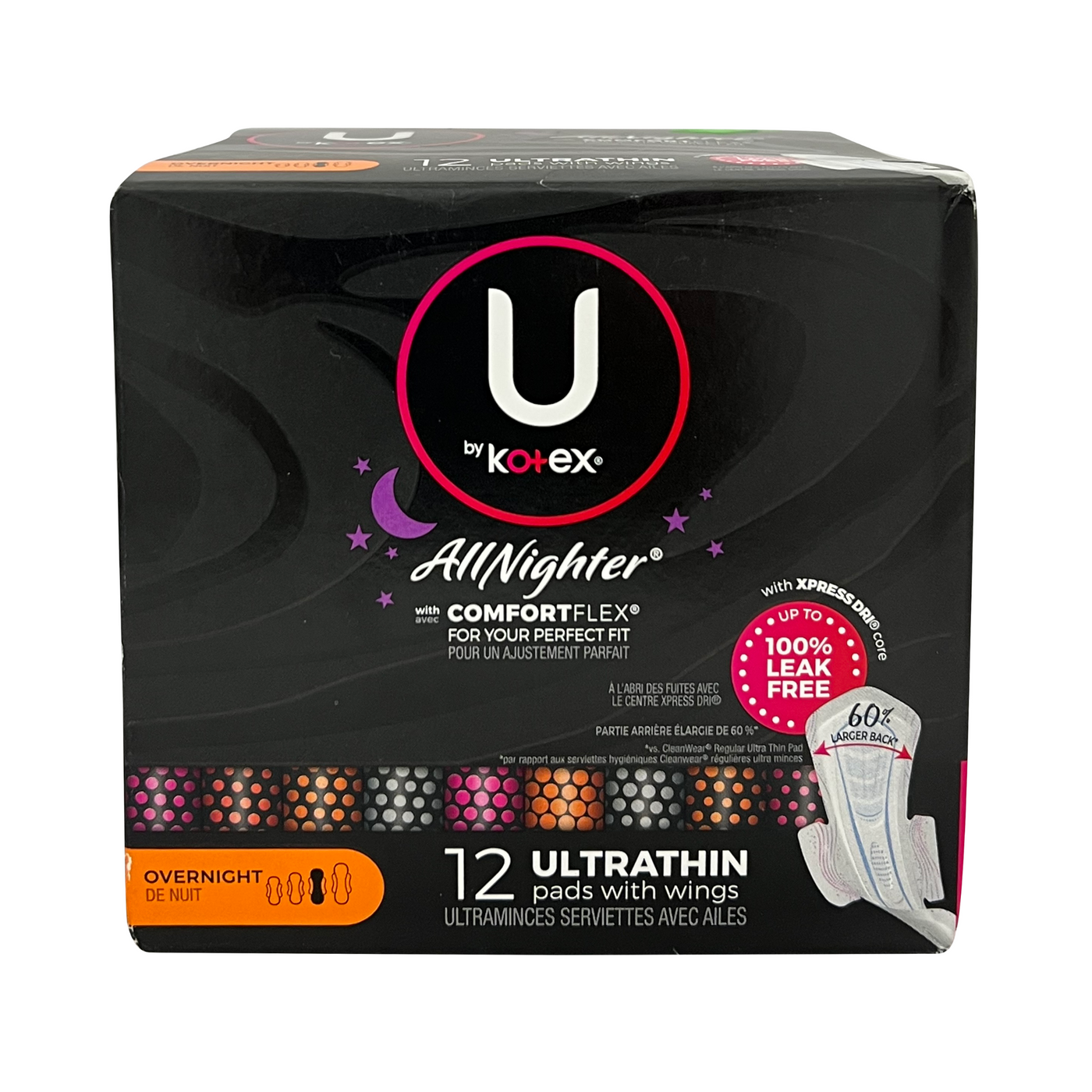 U by Kotex Extra Heavy Overnight 20 Ultrathin Pads with Wings