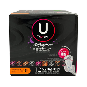 One unit of U by Kotex AllNighter 12 Ultrathin Pads with Wings