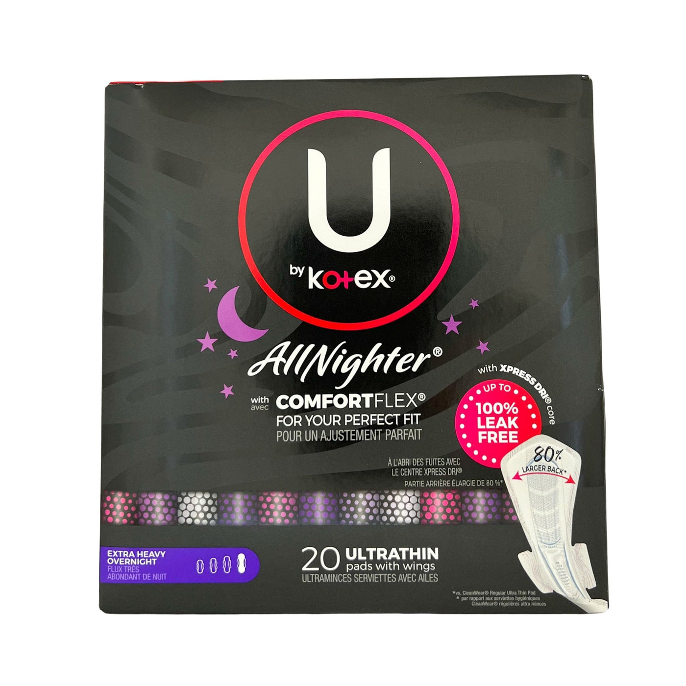 U by Kotex AllNighter® UltraThin Pads with Wings Extra Heavy
