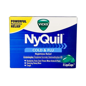 Vicks NyQuil Cold & Flu Nighttime Relief 8 Liquicaps