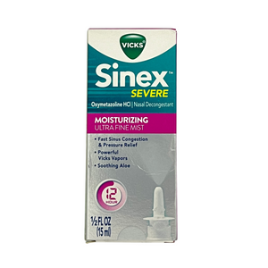 One unit of Vicks Sinex Severe Moisturizing Ultrafine Mist Nasal Decongestant 1/2 fl oz