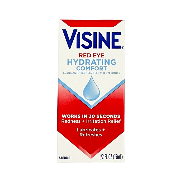 Visine Red Eye Hydrating Comfort Redness Reliever Eye Drops 1/2 fl oz