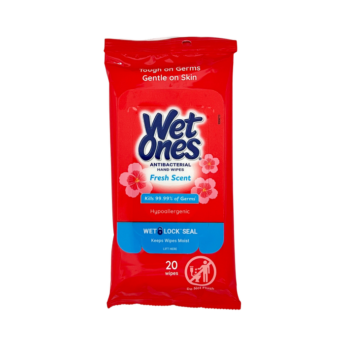 Wet Ones Antibacterial Hand Wipes Fresh Scent 20 ct - Travel Size